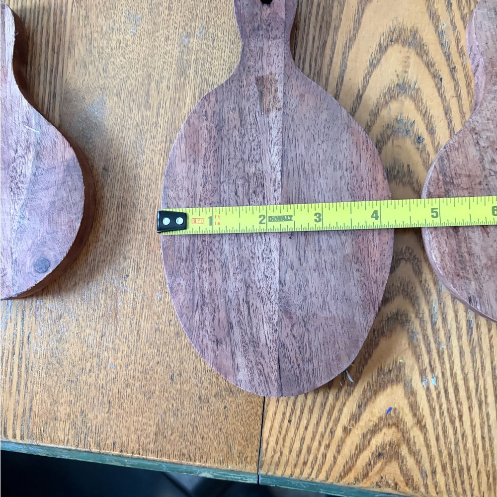 Primitive Rustic Brown Wooden Cutting Board Set - Picture 9 of 9